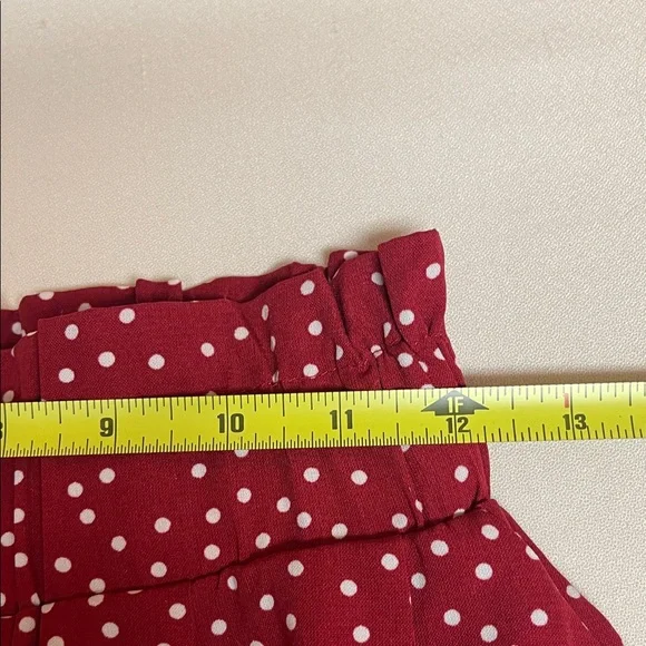 Red Polka Dot Pleated Mini Skort - Picture 7 of 8